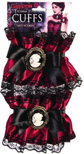 Victorian Cuffs Black &amp; Red