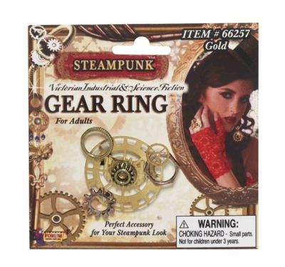 Steampunk Gear Ring-Gold