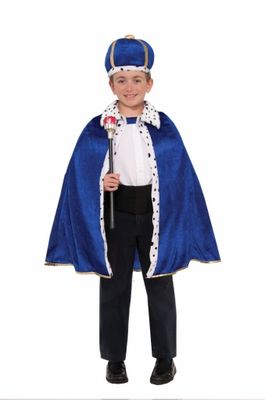 King Robe &amp; Crown Kids Costume Set