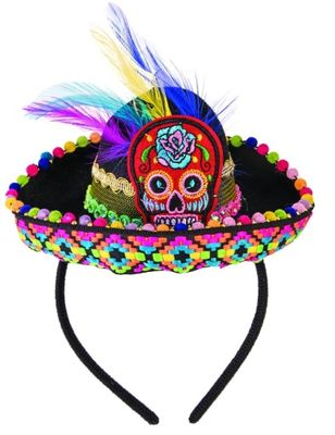 Day Of The Dead Mini Hat Headband
