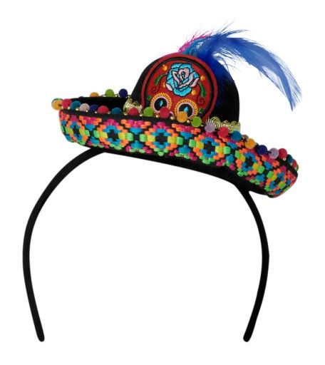 Day Of The Dead Mini Hat Headband