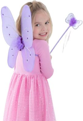 Butterfly Wings &amp; Wand - Purple