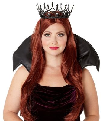 Dark Royalty Queen Crown Black