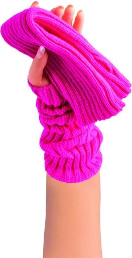 80's Sweater Arm Warmer Hot-Pink