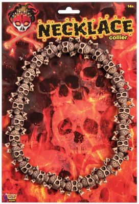 Skull Necklace red