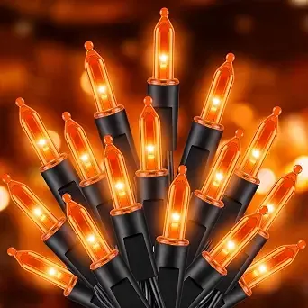 32Ft Holiday Colorful Lights Orange