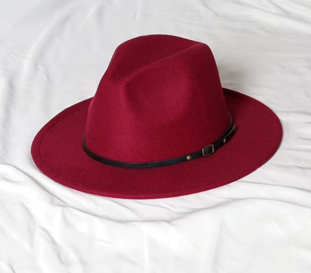 Felt Hat wine red