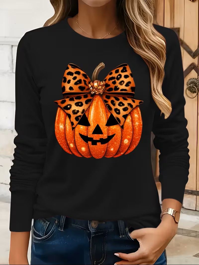 Halloween Pumpkin T-Shirt Long Sleeve