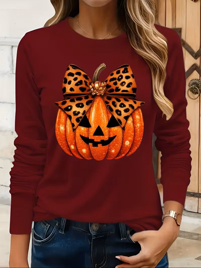 Halloween Pumpkin T-Shirt Long Sleeve