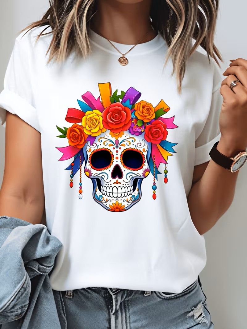 Colorful Sugar Skull T-Shirt