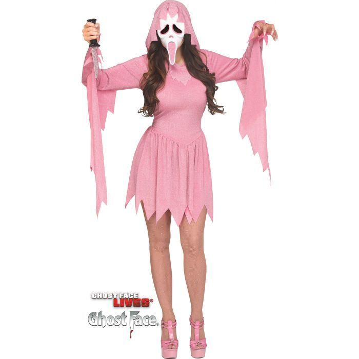 Pink Glitter Ghost Face® - Adult
