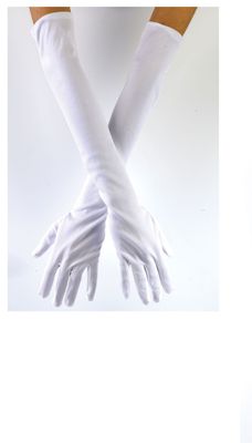 Adult White Opera Length Gloves
