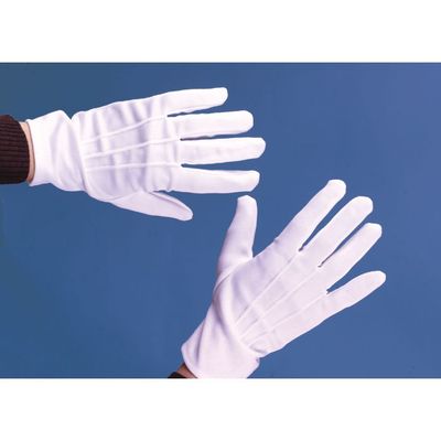 Deluxe White Theatrical Gloves with Snap