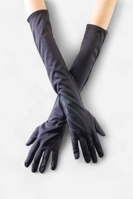 Child Black Opera Length Gloves