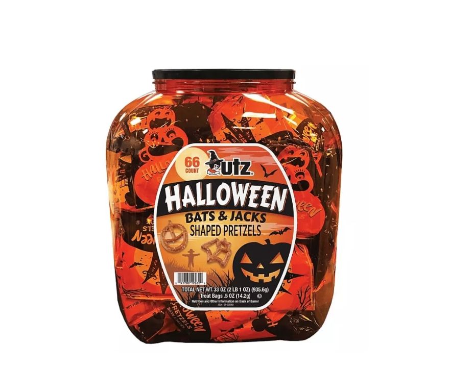 66Ct Utz Halloween Pretzel Barrel
