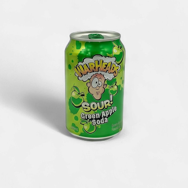 Warheads green Apple soda