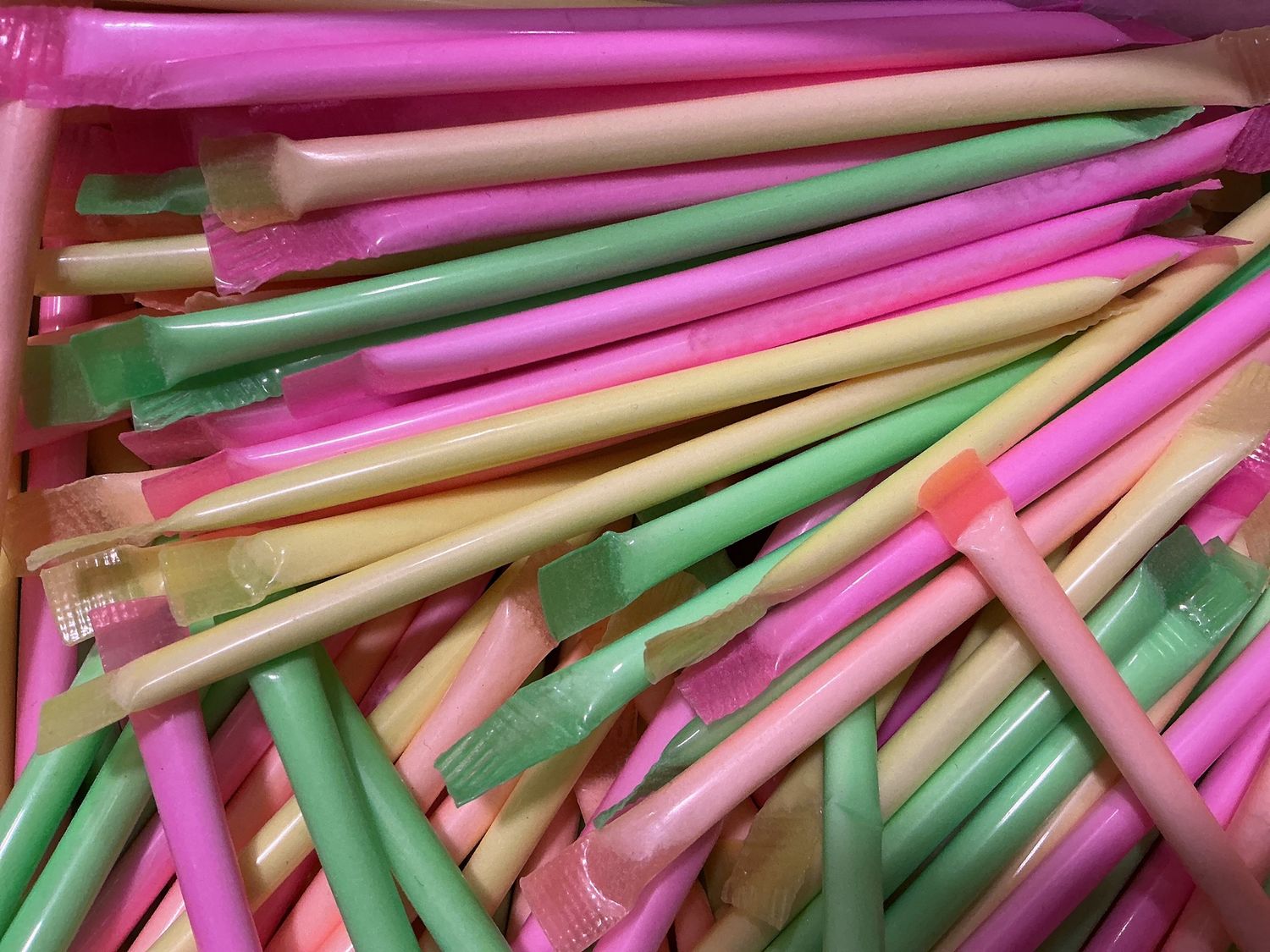 Zakjes strohalm + zuur poeder