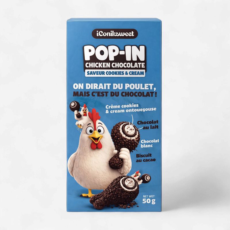 POP-IN Chicken chocolate cookies &amp; Cream 50gr