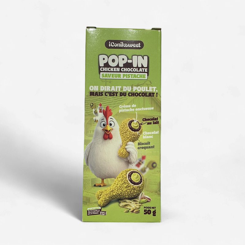 POP-IN Chicken chocolate pistache 50gr