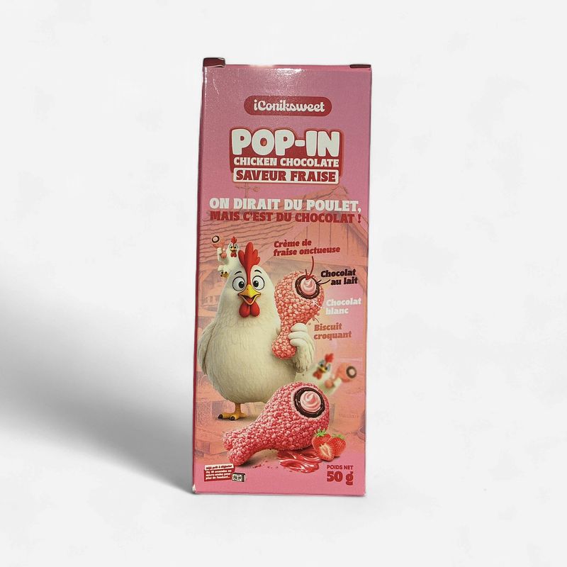 POP-IN Chicken chocolate Strawberry 50gr