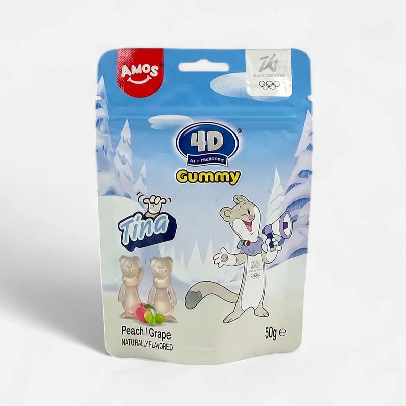 4D gummy Tina Peach / Grape 50gr