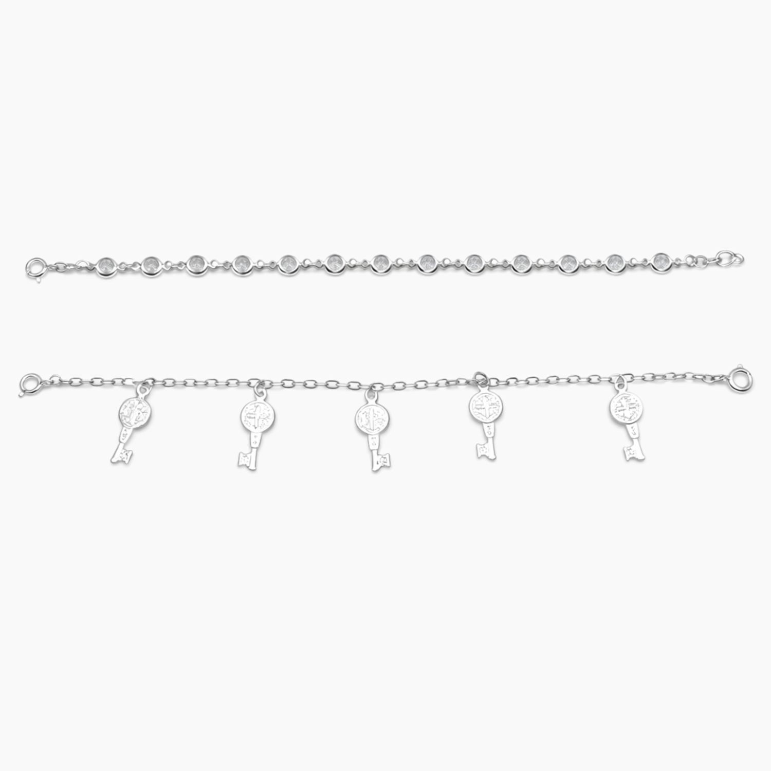 Paquete de 2 Pulseras de Plata .925 – 7”