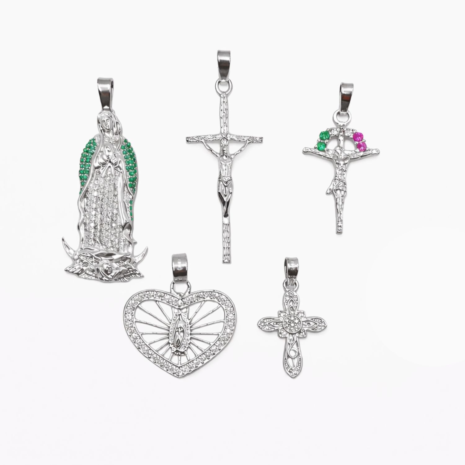 Paquete de 5 Dijes de Plata .925 – Modelos Surtidos