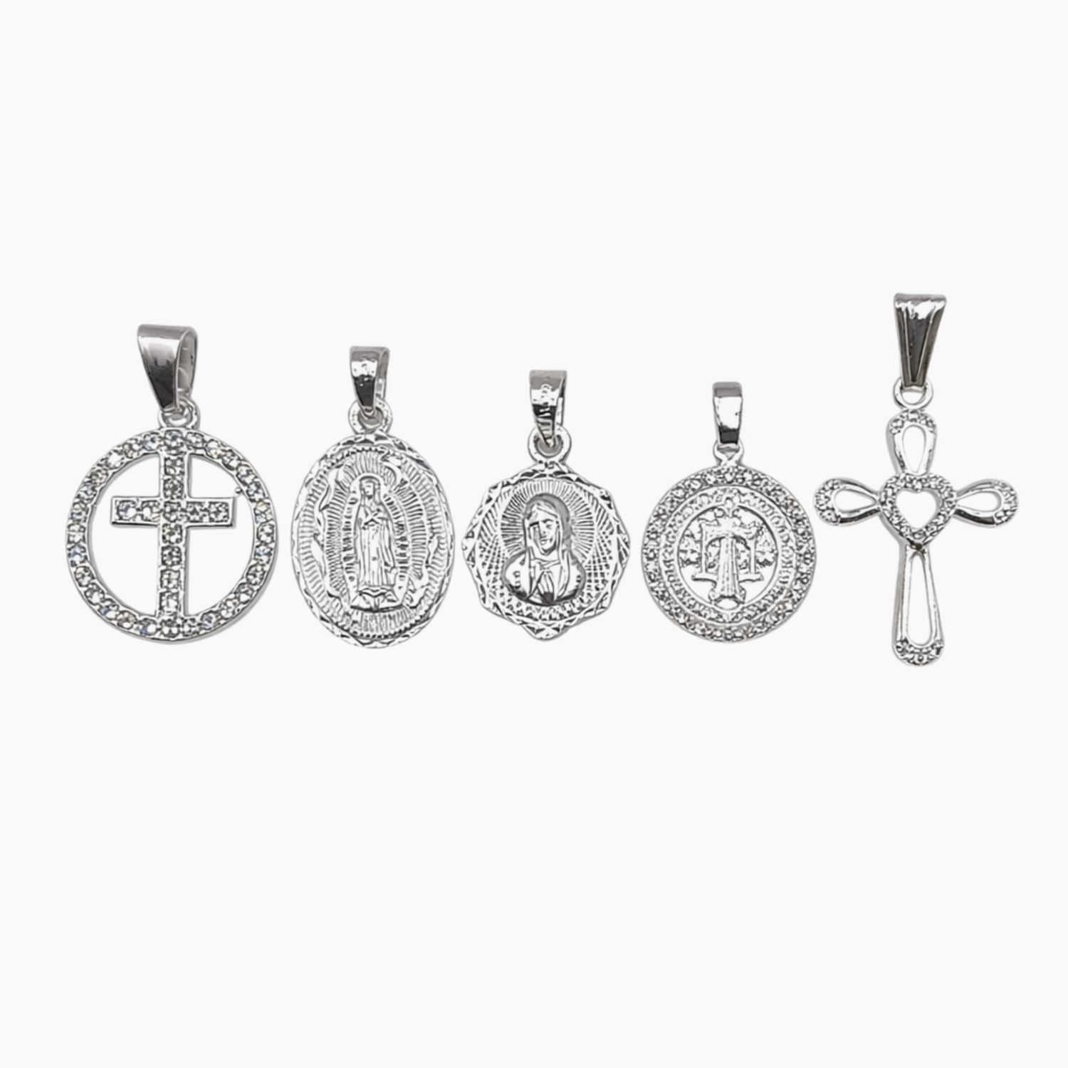 Paquete de 5 Dijes de Plata .925 – Modelos Surtidos