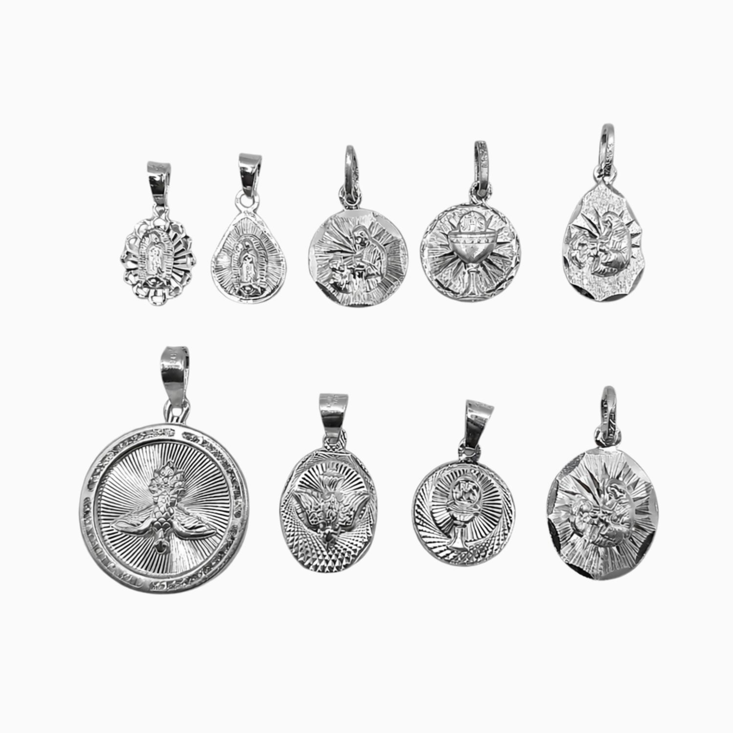 Paquete de 9 Dijes de Plata .925 – Imágenes Surtidas