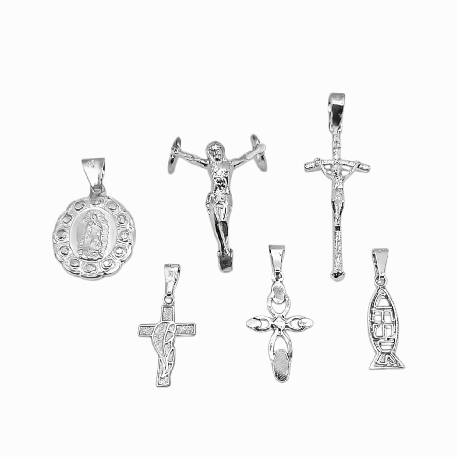 Paquete de 6 Dijes de Plata .925 – Modelos Surtidos