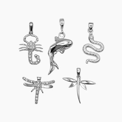 Paquete de 5 Dijes de Plata .925 – Modelos Surtidos