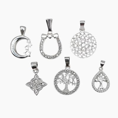 Paquete de 6 Dijes de Plata .925 – Modelos Surtidos