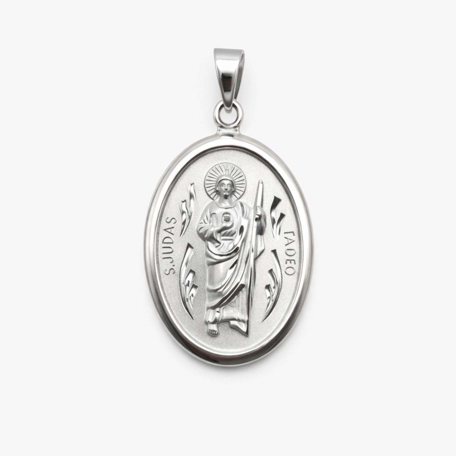 MEDALLA SAN JUDAS TADEO, 4 CM, PLATA .925