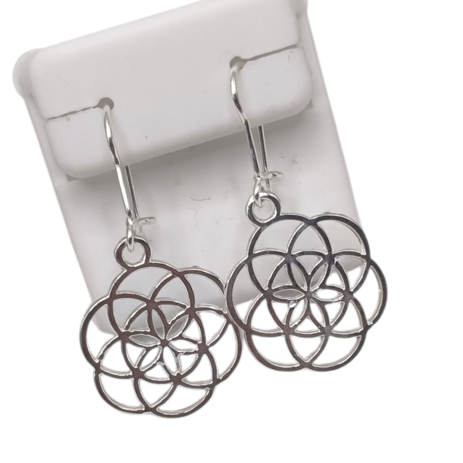 ARETE COLGANTE CIRCULOS, 4 CM, PLATA .92