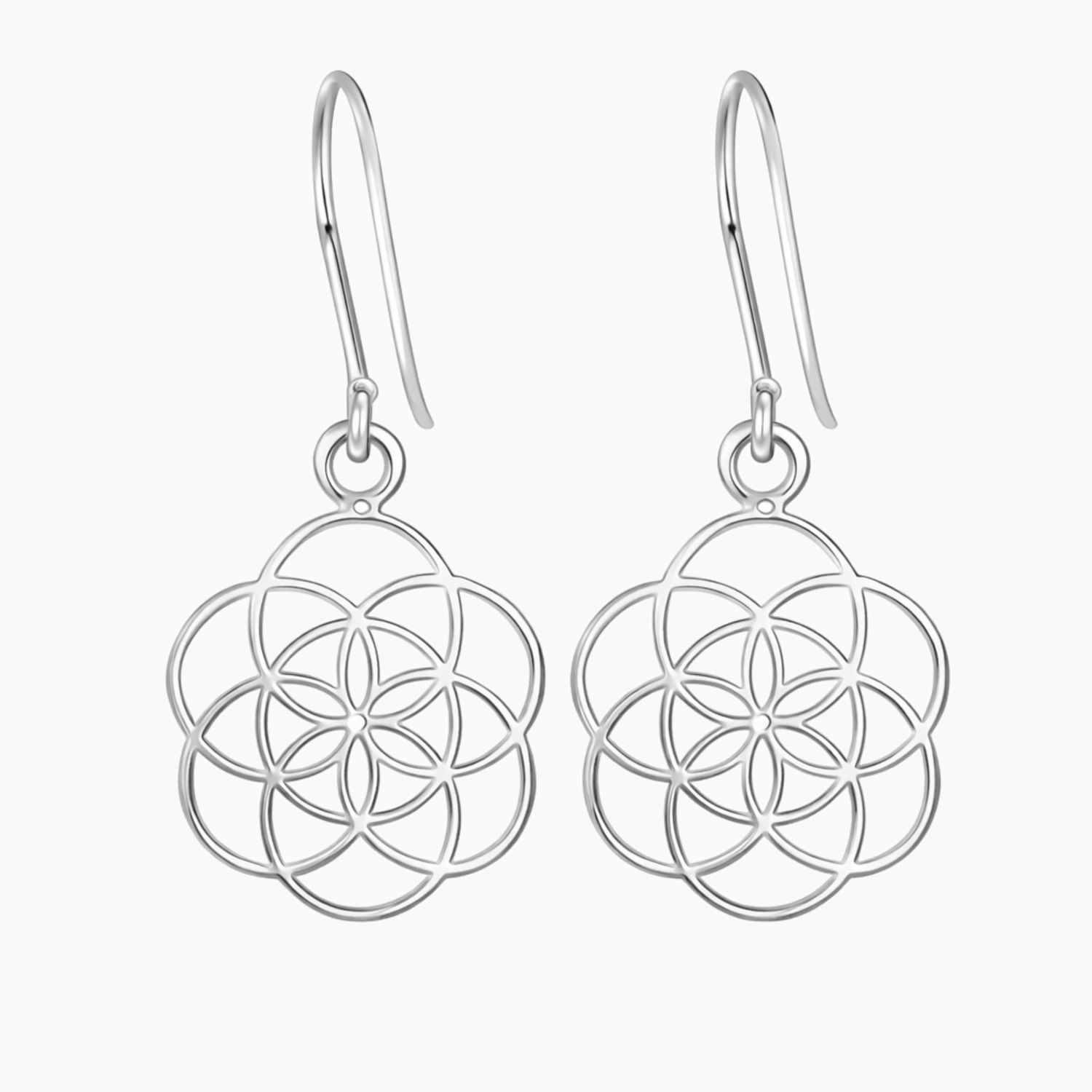 ARETE COLGANTE CIRCULOS, 4 CM, PLATA .92