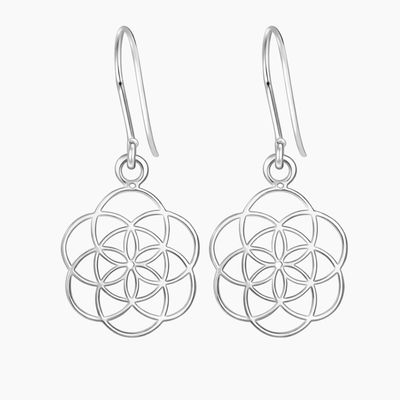 ARETE COLGANTE CIRCULOS, 4 CM, PLATA .92