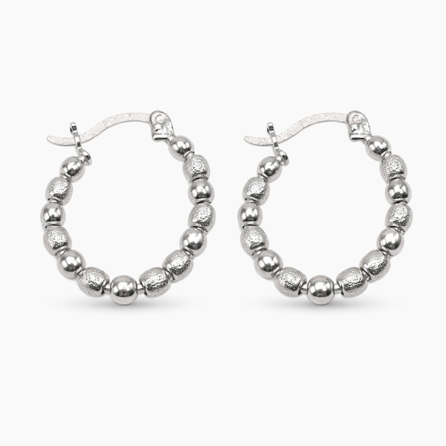 ARRACADA BOLITAS, 2 CM, PLATA .925