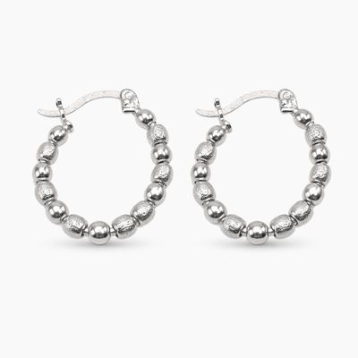 ARRACADA BOLITAS, 2 CM, PLATA .925