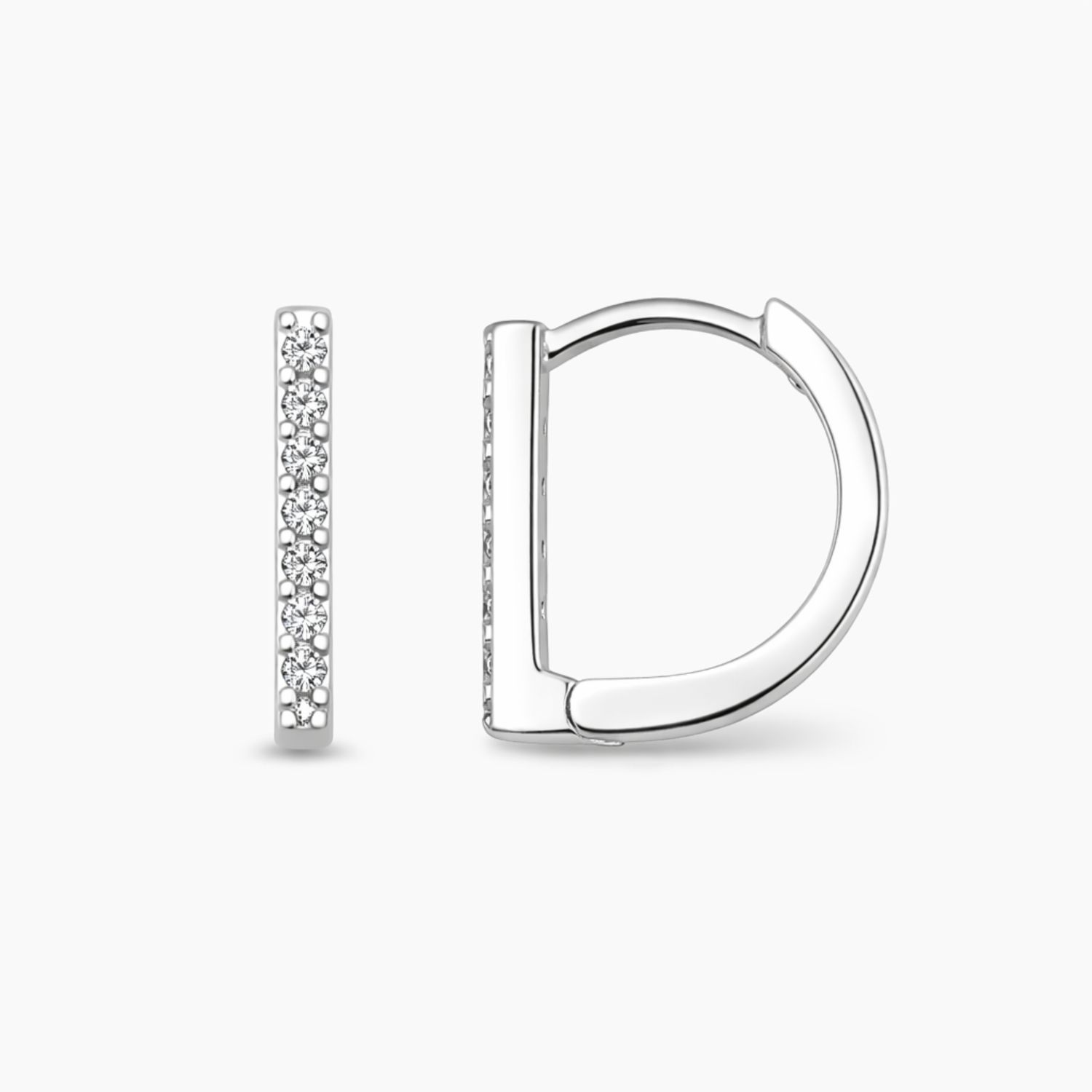 HUGGUI BARRITA CON CZ, 1.2 CM, PLATA .925