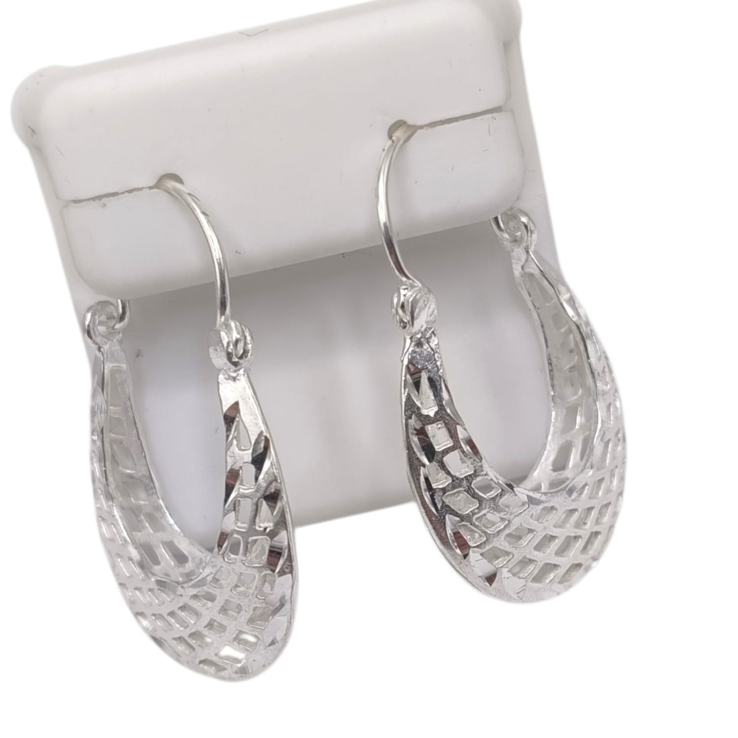 ARRACADA CANASTA 3.5 CM, PLATA .925