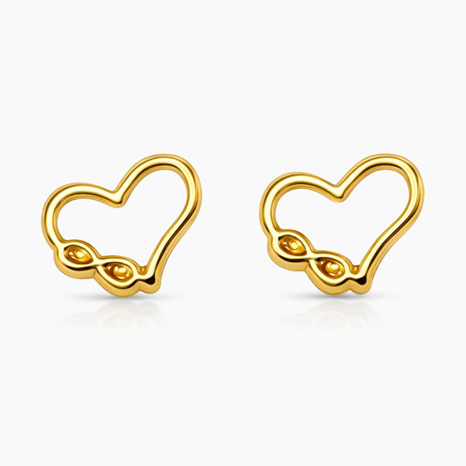 BROQUEL CORAZON INFINITO, BROCHE BOLITA, ORO 14K