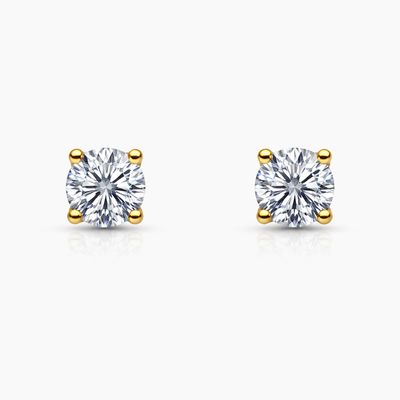 BROQUEL RECTO 4 MM CZ BCA, BROCHE BOLITA, ORO 14K