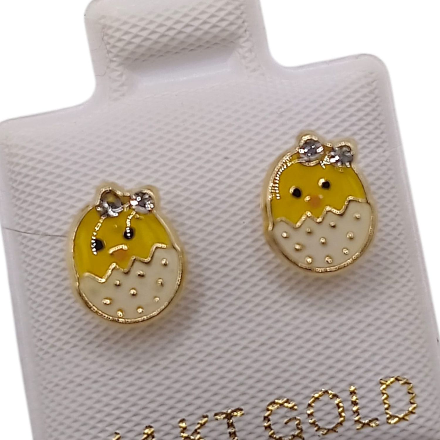 BROQUEL HUEVO ESMALTADO, BROCHE BOLITA, ORO 14K