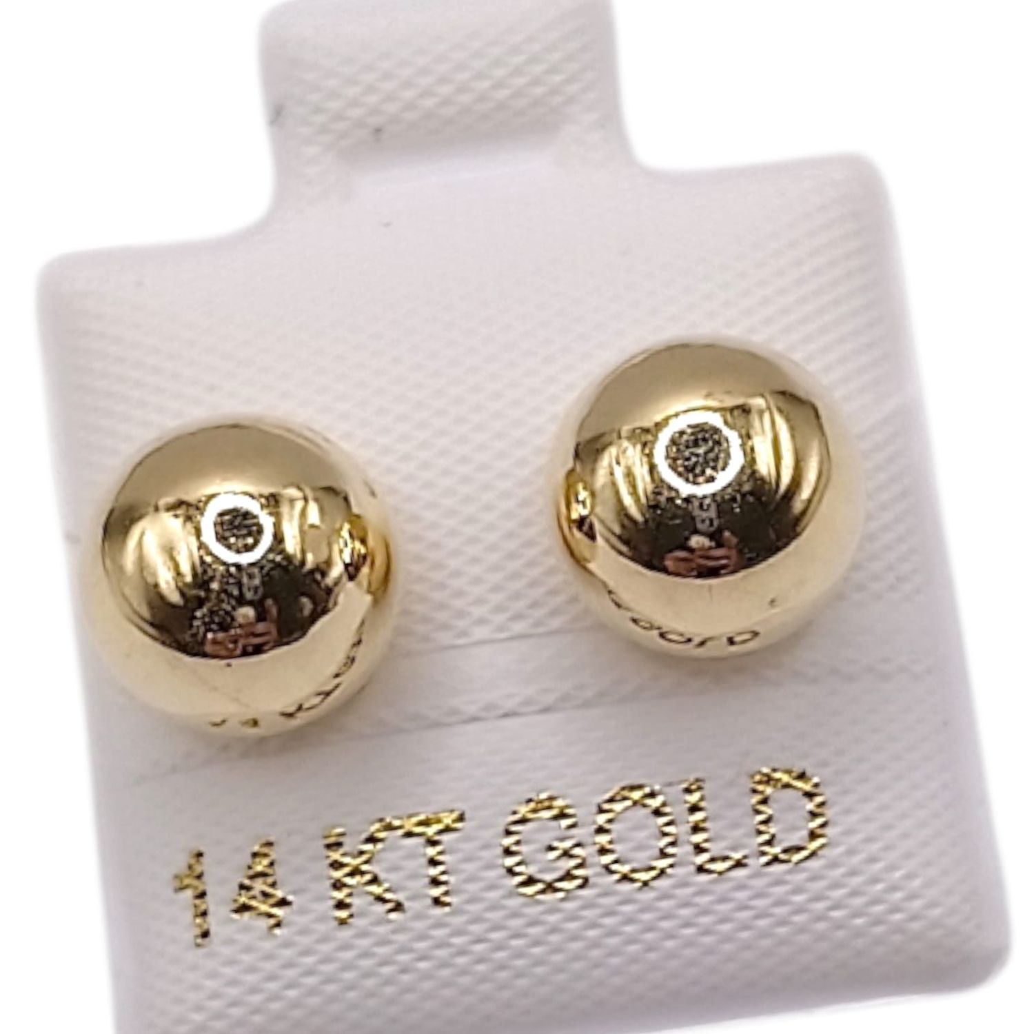 BROQUEL BOLA GDE 8 MM,  BROCHE MARIPOSA, ORO 14K