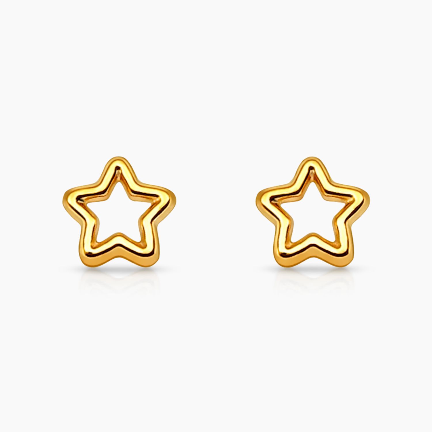 BROQUEL ESTRELLA SILUETA,BROCHE BOLITA, ORO 14K