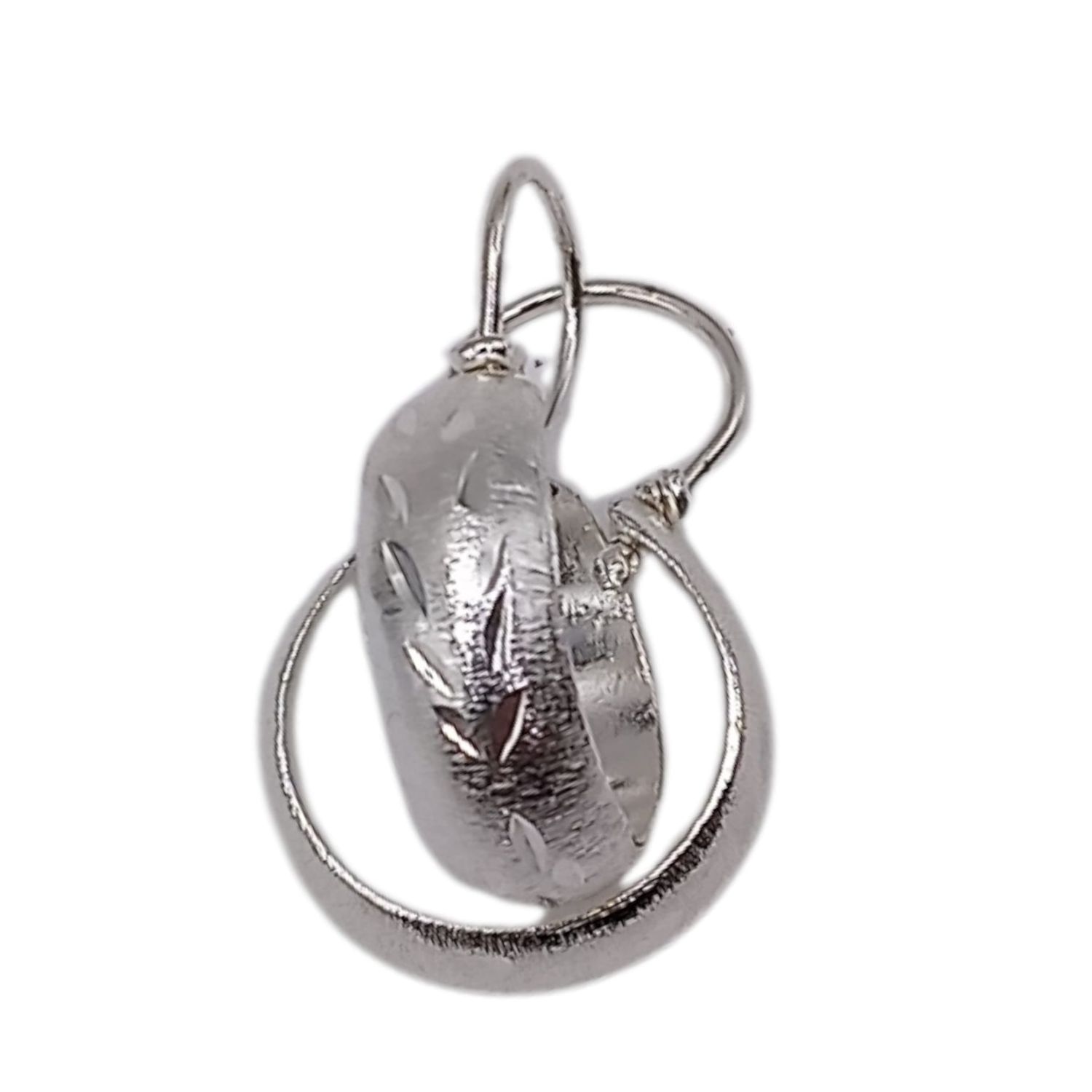 ARRACADA CALADA, 2.1 CM, PLATA .925