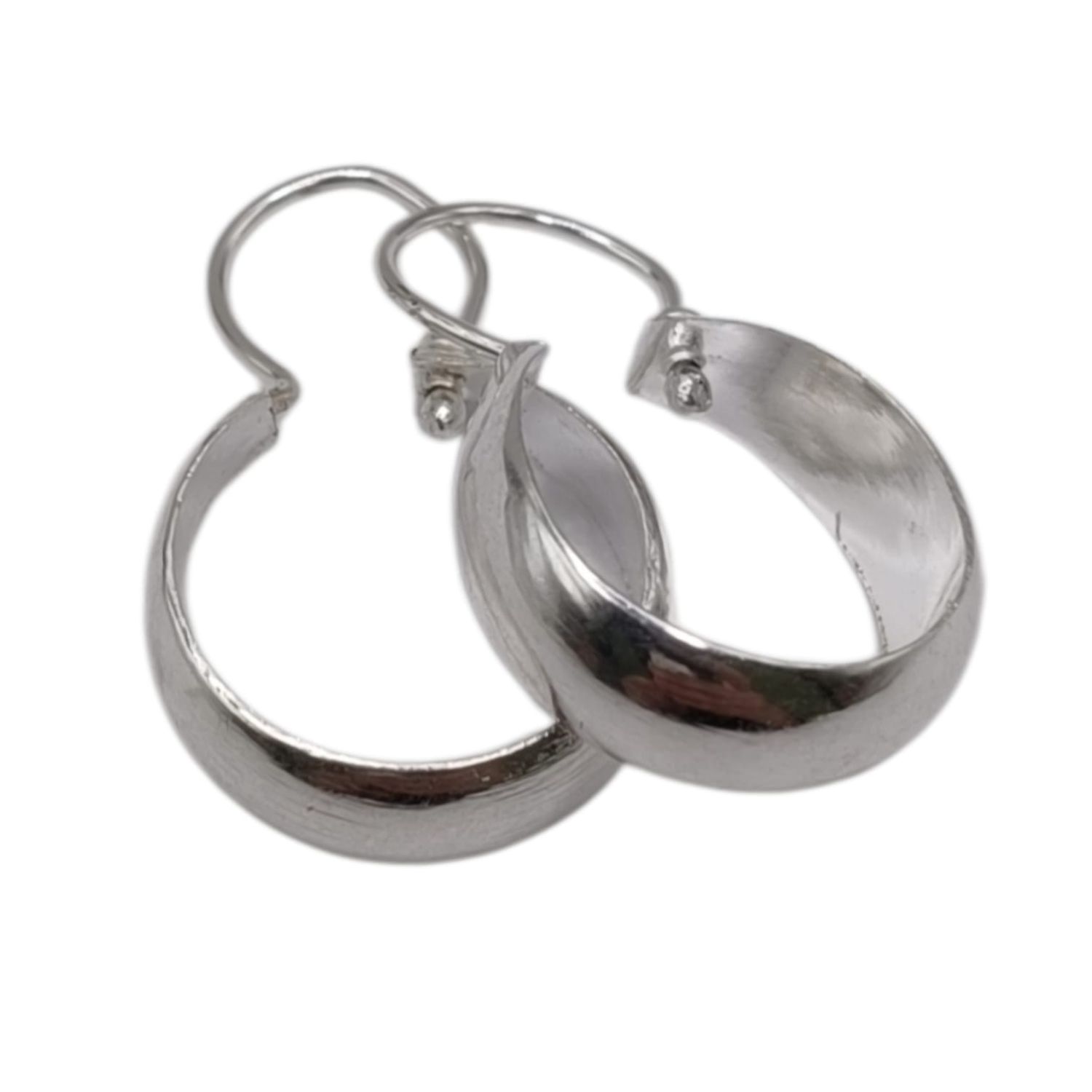 ARRACADA LISA, 2.2 CM, PLATA .925