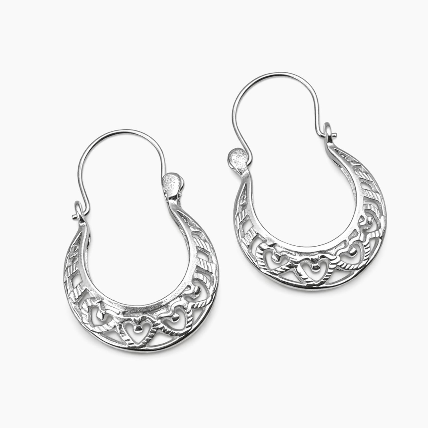 ARRACADA CANASTA 3 CM, PLATA .925