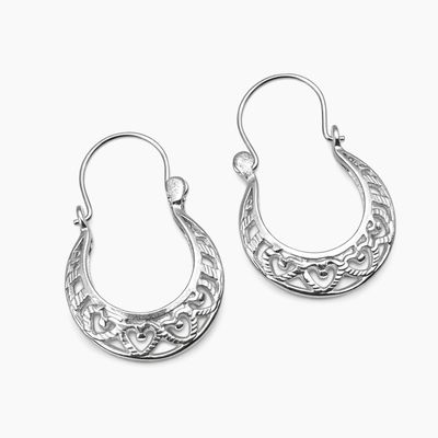 ARRACADA CANASTA 3 CM, PLATA .925