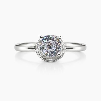 ANILLO SOLITARIO # 6.5, PLATA .925